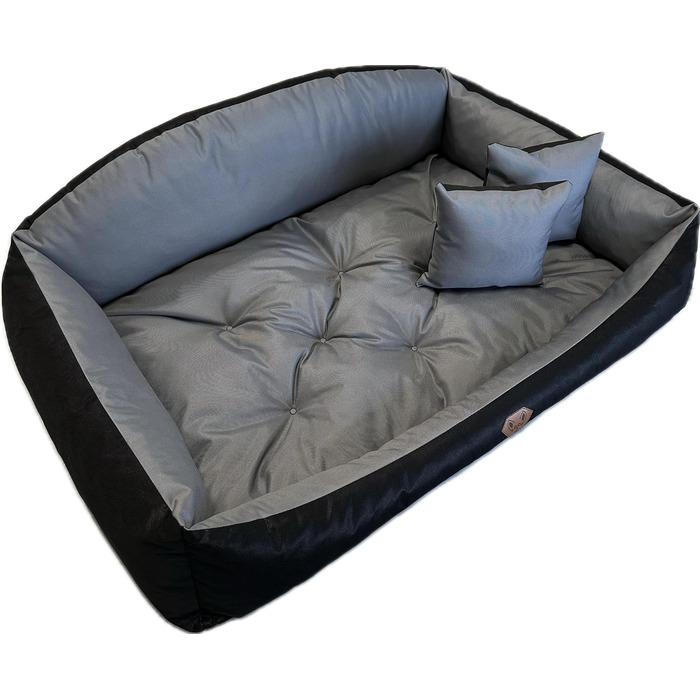 Ортопедичне ліжко для собак Dogs4Life: м'яке, миється, для собак маленьких, середніх та великих (S-XXL, сірий)