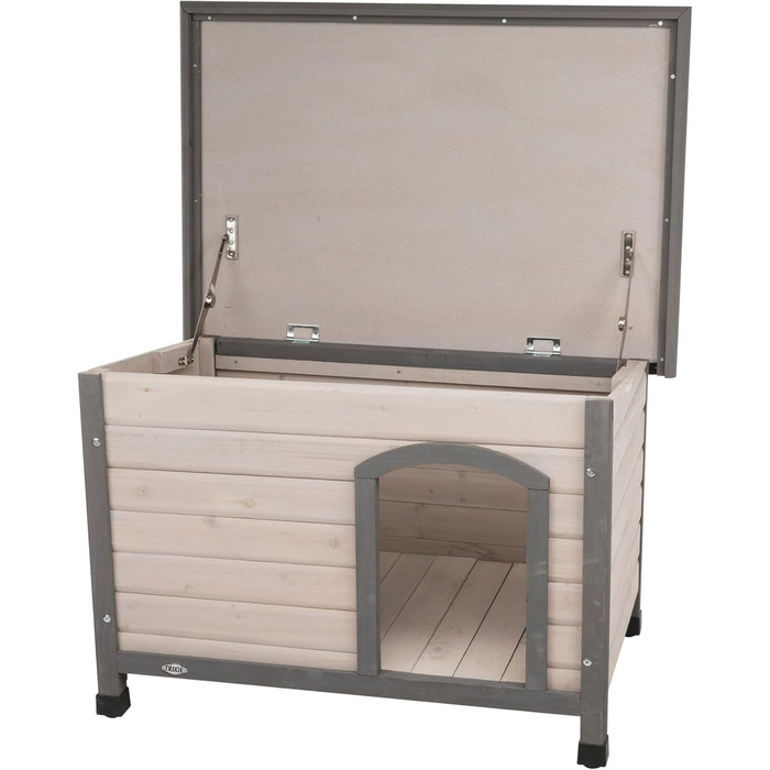 Будка для собак TRIXIE Natura Classic з плоским дахом, вологостійка, 116×82×79 см, сіра