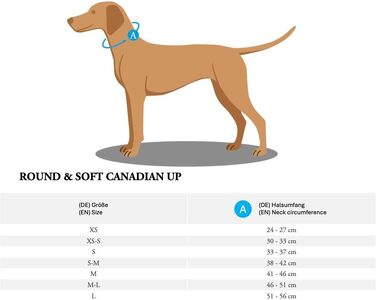 Шкіряний нашийник для собак HUNTER Round & Soft Canadian UP, колір коньячний, 55 см