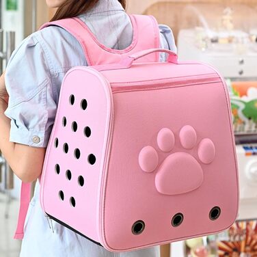 Транспортна переноска для собак та котів | Складана переноска для тварин, рожева