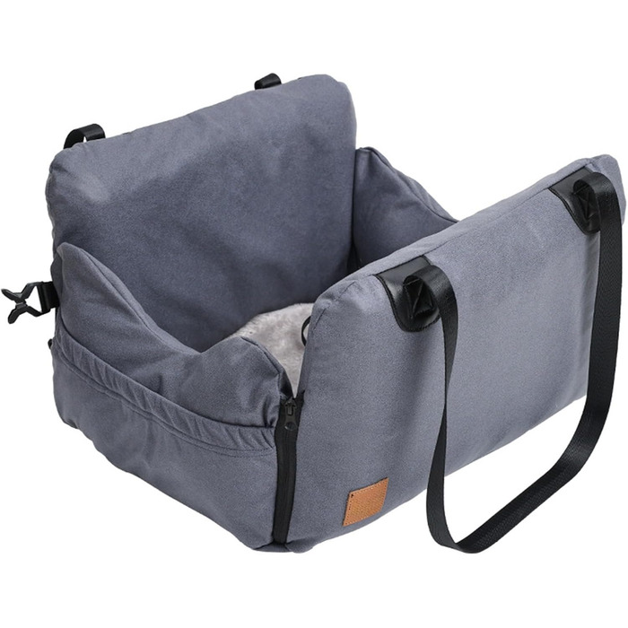 Автокрісло для собак - переноска для маленьких собак, з кишенями, поводок, знімне автоліжко для заднього та переднього сидіння