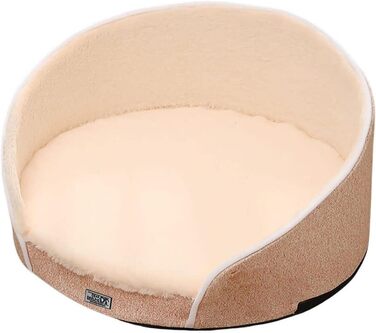 Ортопедичний лежак для котів та собак з memory foam та знімним чохлом (M, абрикосовий)