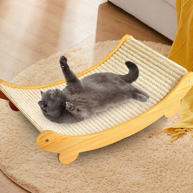 Котячий когтетоп з сизалю: когтеточка, лежанка, диванчик для котів. Великий когтетоп