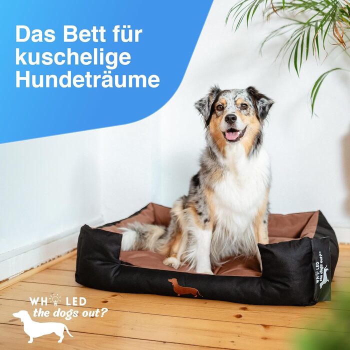 Міцне ліжко для собак: великих, маленьких, цуценят та літніх собак. Зручне собаче ліжко-корзина, різні кольори (M, онікс)