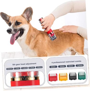 Supvox Бездротова акумуляторна машинка для грумінгу домашніх тварин, тример, тиха, з LCD дисплеєм, миється, 11 штук, для собак і котів