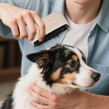 Щітка для котів та собак для видалення шерсті | Інструмент для догляду за тваринами для короткошерстих цуценят та кошенят (біла)