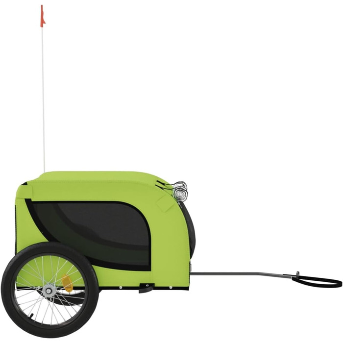 SECOLI Причіп для собак, візок для собак, буги для собак з відбивачем. Причіп для велосипеда для собак до 45 кг, зелений, 136 x 69 x 73.5 см