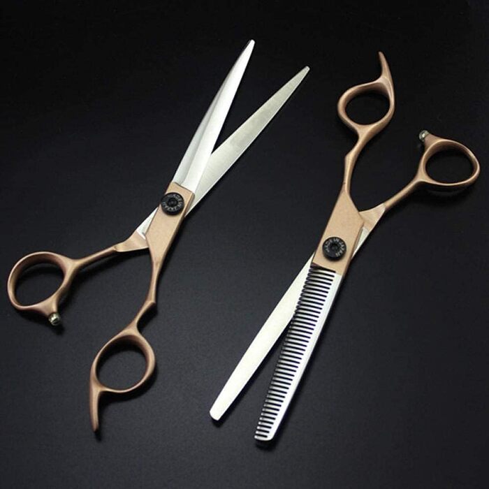 Професійна перукарська ножиця 440C сталь, 7 дюймів для грумінгу домашніх тварин, собак, стрижки, перукарські ножиці