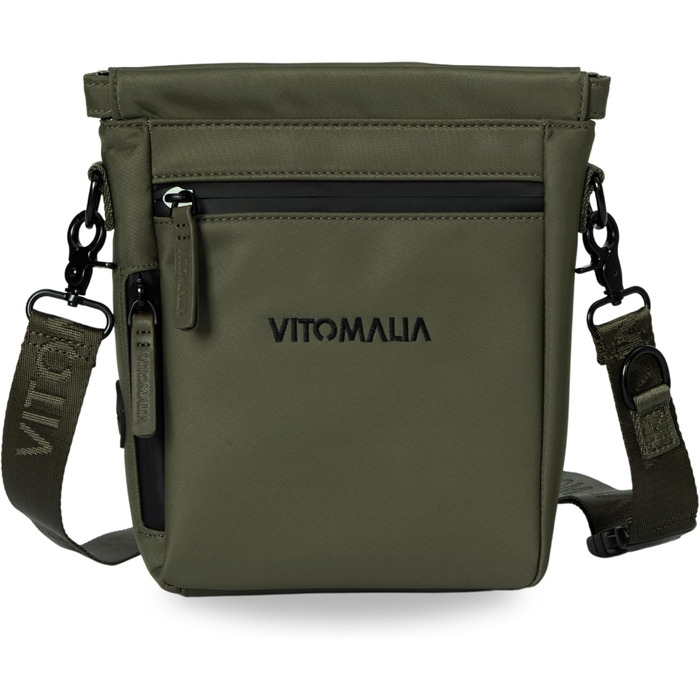 Сумка для собак Deluxe: багатофункціональна сумка через плече з кишенями для ласощів, повідка, корму, диспенсер для відходів та магнітним закриттям - ідеальна для прогулянок та тренувань (Хакі)