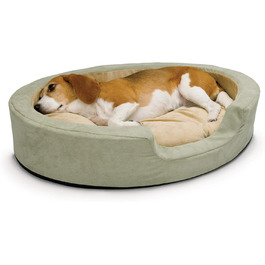K&H Pet Products електричне ліжко для собак для дому, термоковдра знімна, водонепроникна, зігріваюча подушка, заспокійливе ліжко для домашніх тварин, придатне для прання в машинці