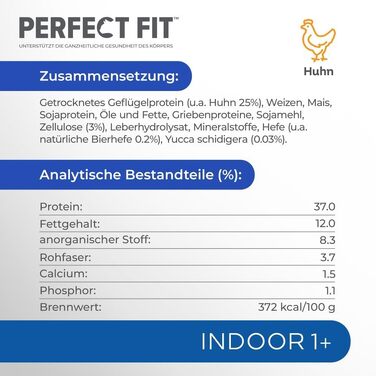 Сухий корм для дорослих котів Perfect Fit Indoor 1+, курка, 7 кг