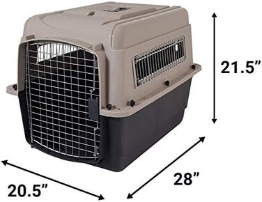 Petmate Ultra Vari: Будка для собак середнього та великого розміру, 101.6 см, 70-40.8 кг, Taupe/Schwarz (L 71 x B 52 x H 55 см)