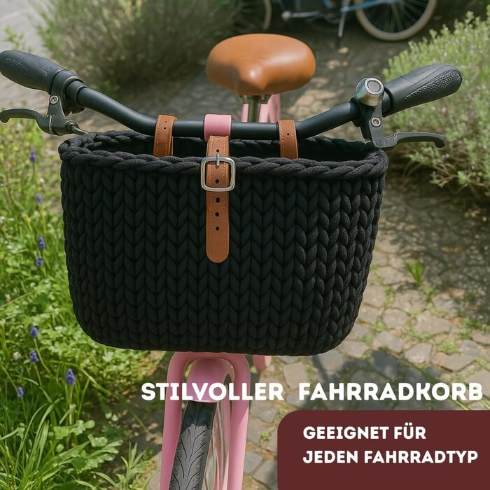 Фahrradkorb vorne - стильний велосипедний кошик на кермо, сумка для велосипеда - ідеально для покупок, маленьких собак до 8 кг - велосипедна сумка на кермо, кошик для собак на велосипеді - велосипедна сумка