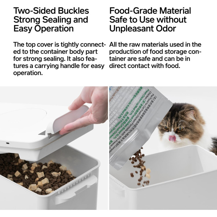 Контейнер для зберігання корму для тварин з вагами Pidan, 7.7 кг, вакуумний, для собак та котів
