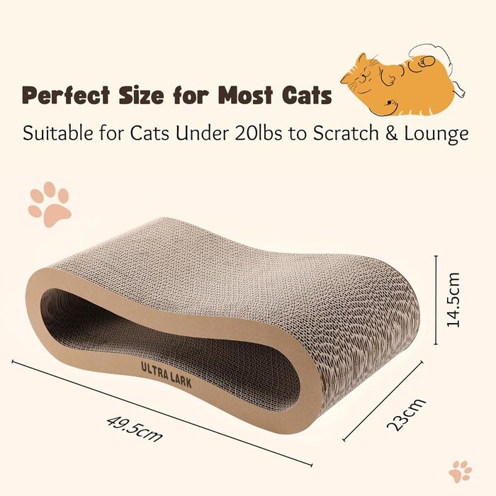 Кігтеточка ULTRALARK з ліжком та зоною відпочинку, двостороння, коричнева