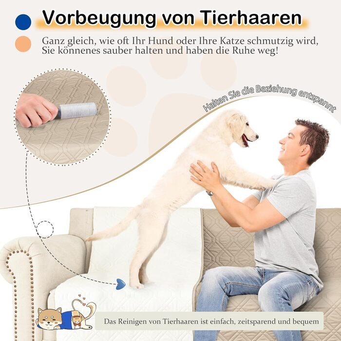 Водонепроникний килимок для собак GYURO - двосторонній, м'який, 97x190 см та 208x208 см (Хакі)