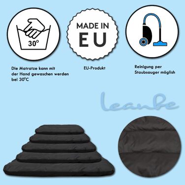 Підстилка для собак, лежанка, матрац для собак (Чорний Оксфорд, L:100x70x8 см)