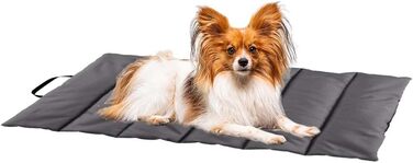 Кілим для собак KahU: Зручний килим для подорожей та дому • 70 x 100 см • Сірий/Верблюжий • Легкий, з можливістю прання