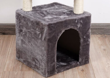 Когтеточка для котів Omna, бежева, сизаль, 61-100 см, 5 рівнів