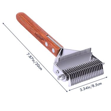 Професійна щітка-розпушувач для собак: двостороння, для видалення ковтунів та шерсті