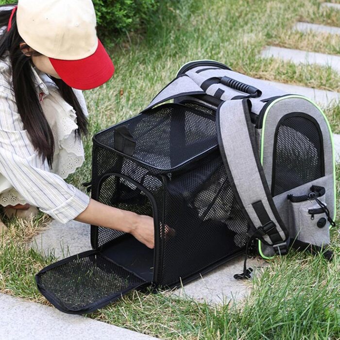 Сумка-переноска для собак у велосипедний кошик | Зручна переноска для тварин з поліестеру | Велосипедна переноска для собак | Рюкзак-переноска для собак з регульованою вентиляцією для походів
