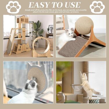 Килимок для дряпання котів, 200x40 см, бежевий. Килимок для стіни, килимок для котів, бежевий