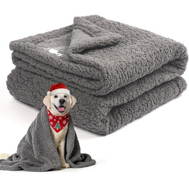 Водонепроникний плед для собак Mora Pets, Extra Dick & Super Warm, 203x152 см, сірий