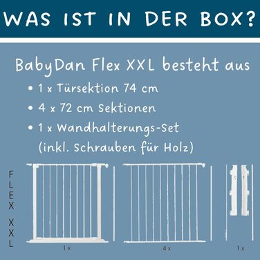 BabyDan Flex XXL, захисне ворота для каміну та сходів, 90-350 см, чорний колір, виробництво Данія