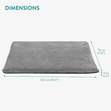 Термоковдра для собак та котів Navaris - м'яка підстилка для собак 100 x 70 см - тепла ковдра для собак та котів - сіра