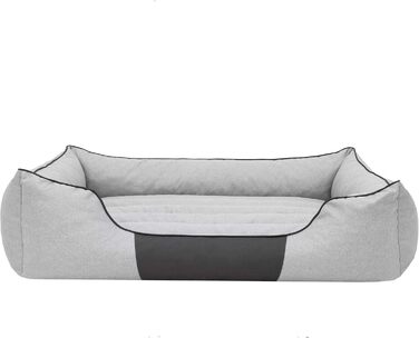 Крісло-ліжко для собак XL 85x65 см, м'яке, сіре (також розміри XXL 110x90 см)