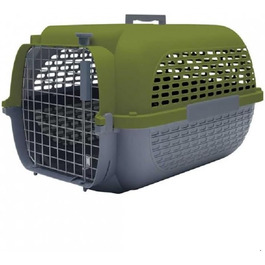 Транспортна переноска Dogit Catit Voyaguer для домашніх тварин, розмір L, 61x41x37 см, сіро-хаки, пластикова