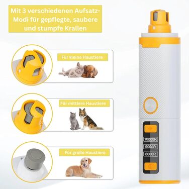 Набір для догляду за кігтями собак Premium, електричний точило з 3 рівнями швидкості, з ножицями для кігтів, безпечний та безстресовий догляд за улюбленцем (1 шт.)