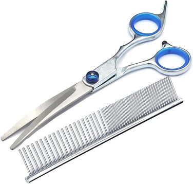 Набір ножиць для грумінгу собак та інших домашніх тварин 6 в 1, регульовані, з неслизькою ручкою