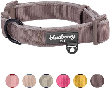 Blueberry Pet м'який та міцний класичний нейлоновий нашийник з неопреновою підкладкою для собак, боброво-коричневий, розмір L