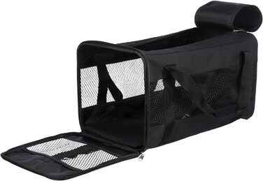 Траспортна сумка для собак TRIXIE Ryan – 26 × 27 × 47 см – до 6 кг – з верхнім відкриванням, знімний плечовий ремінь та коротка шлейка – зовнішня кишеня – знімна підкладка – 28841 (L 54 x B 30 x H 30 cm)