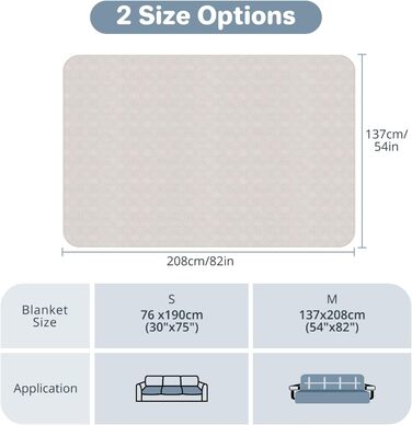 Водонепроникний килимок для собак, антиковзаюча підстилка для собак, захист дивану та ліжка, міцна підстилка для котів, підстилка для дивану, ліжка, авто, у дорогу, 137x208 см, кремовий