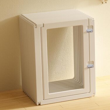 Кізохід для собак Citylife 6-TLG 60см, складаний вольєр для собак з дверцятами, вольєр для собак у квартиру, великий кізохід для собак, котів, кроликів, дрібних тварин, з неслизьким покриттям, прозорий (12-TLG 75CMH)