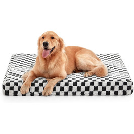 Ортопедичне ліжко для собак великих порід JOEJOY, 106,7 x 71,1 см, сірий колір, XL (42x28), знімний, пральний чохол, м'яке, сучасне ліжко з Memory Foam