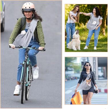 Сумка-переноска для собак, переноска для маленьких собак, сумка для вигулу собак, регульована переноска для тварин, комфортна, для прогулянок та подорожей