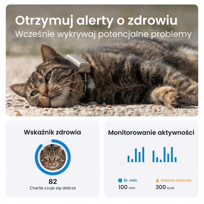 GPS-локатор для котів Tractive CAT Mini з моніторингом здоров'я, коричневий