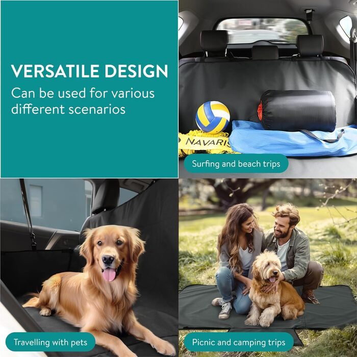 Захист для багажника автомобіля Navaris для собак - захист краю вантажного відсіку, чохол для заднього сидіння, ковдра для собак в авто, водовідштовхувальний, легко чиститься, пластик