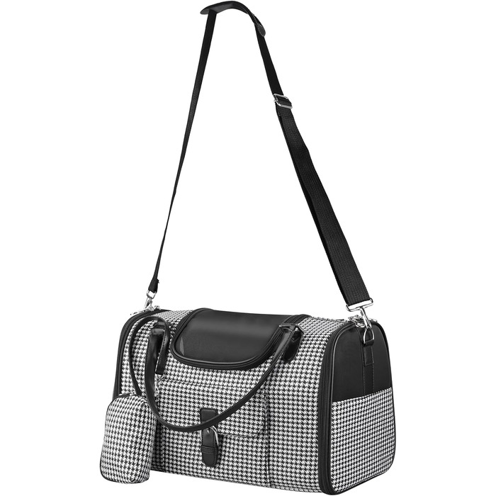 Транспортна сумка для собак та котів TAIKURA, переноска для тварин, дихаюча, з плечовим ременем та кишенями, до 5 кг (40x26x20 см)