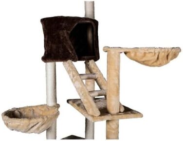 Дряпка для котів San Marco 260 см з печерою та полицями, коричнева