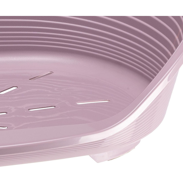 Крізьове ліжко для собак та котів Ferplast Siesta Deluxe, пластикове, середнє, миється, з отворами, ковзаюче, рожеве, 62x41x23.5 см