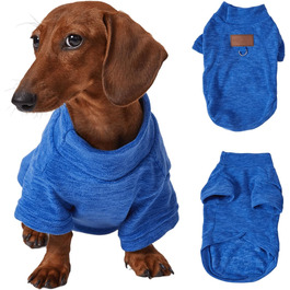 Теплий комбінезон для великих собак, флісовий пуловер для такс, 2 ноги, теплий одяг для домашніх тварин, піжама, костюм з кільцем D, блакитний, 3XL