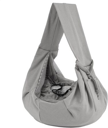 Сумка-переноска для котів та собак, сіра, для цуценят, з плечовим ременем