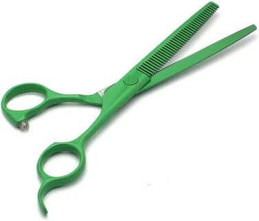 Ножиці для собак, вигнуті, професійні, набір BeautyScissors, для стрижки шерсті тварин (зелені)