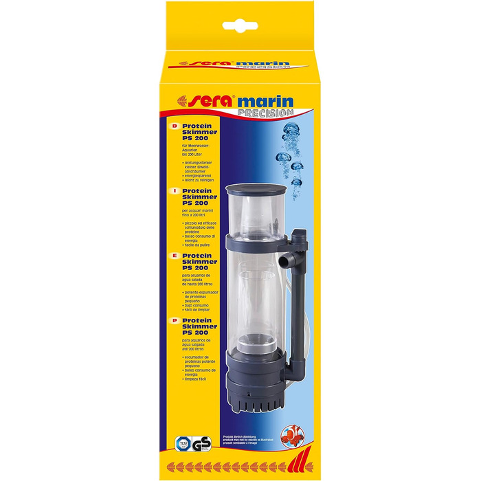 Sera Marin Protein Skimmer PS 200 — компактний протеїновий скімер для морських акваріумів, 1 шт.