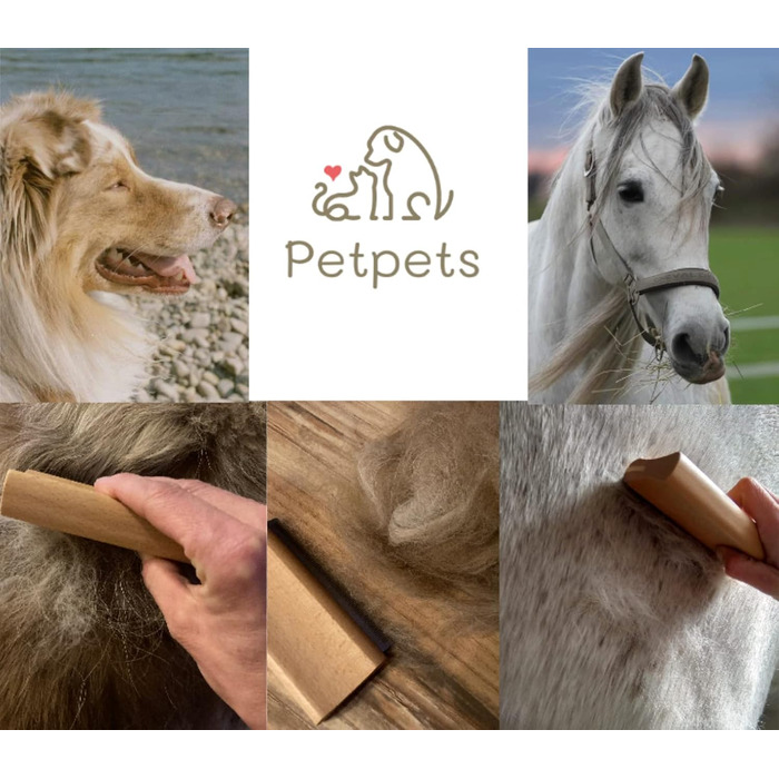 Щітка Petpets® для собак та коней: видалення підшерстка та волосся