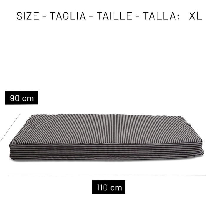 Ортопедична подушка для собак Jump – для відпочинку вашого улюбленця. Знімна та легко пральна наволочка, водовідштовхувальне покриття, Made in Italy